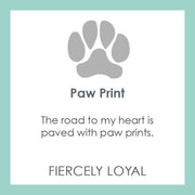 Lola Paw Print Pendant - Oxy Silver