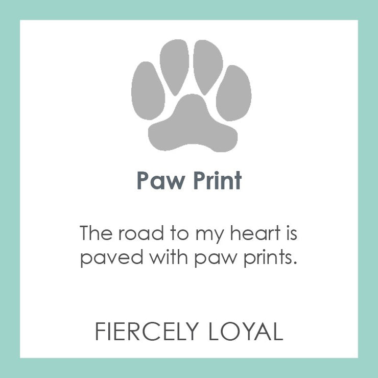 Lola Paw Print Pendant - Oxy Silver