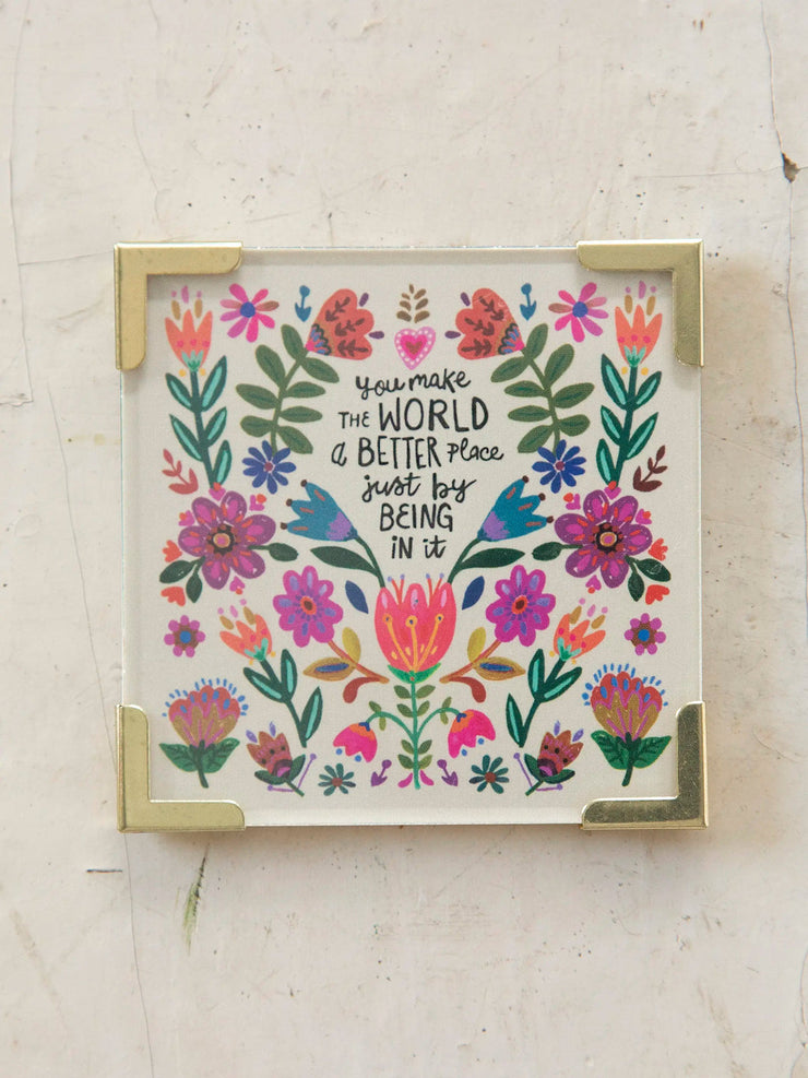 Corner Magnet - Cream You Make The World Better