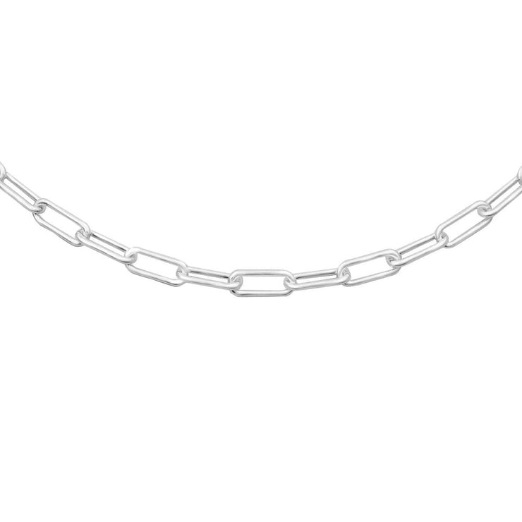 Lola Oval Chain 3.5mm Necklace - Silver