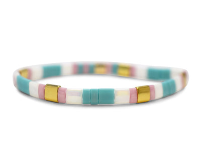 Aunt Morse Code Tila Beaded Bracelet - Silly Sorbet