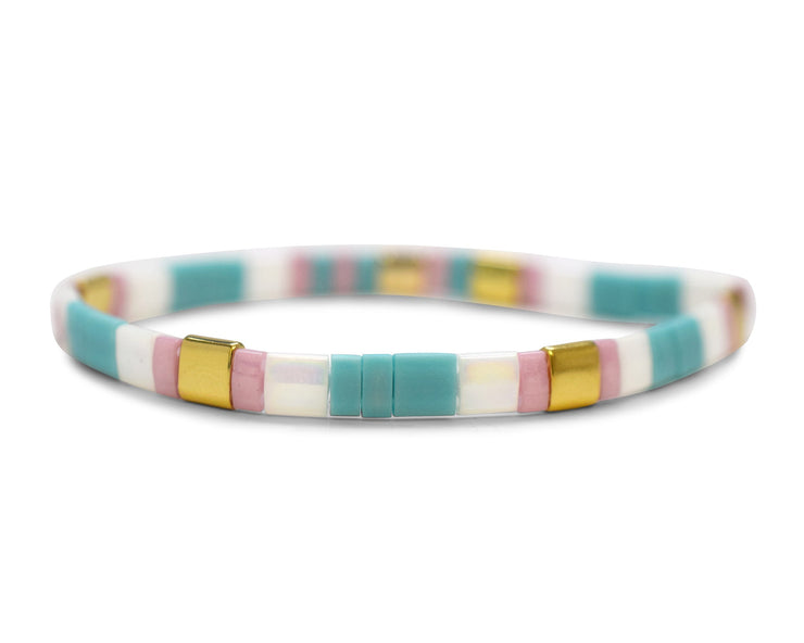 Aunt Morse Code Tila Beaded Bracelet - Silly Sorbet