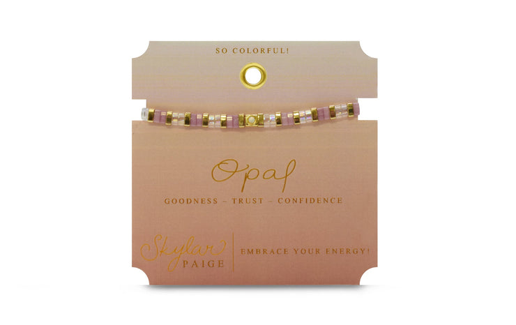 So Colorful Tila Bracelet - Opal / October