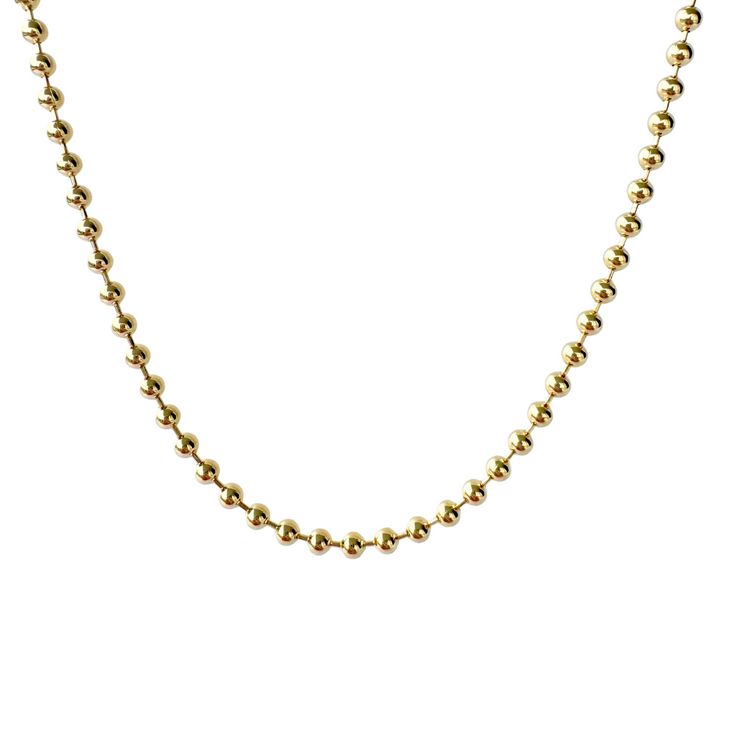 Jackie Tides Gold Filled Everyday 3mm Ball Chain Necklace