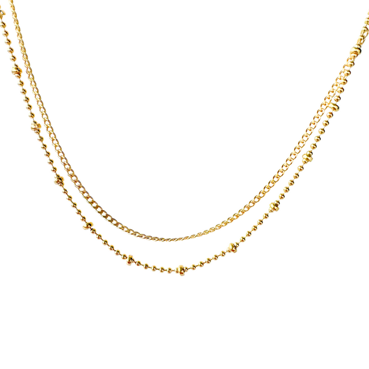 Jackie Tides Gold Filled Everyday Double Layered Necklace