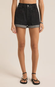 Odin Black Denim Short