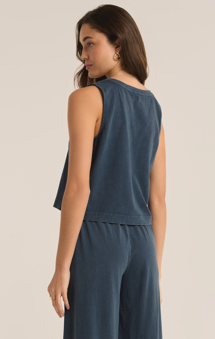 Sloane V-Neck Top - Midnight