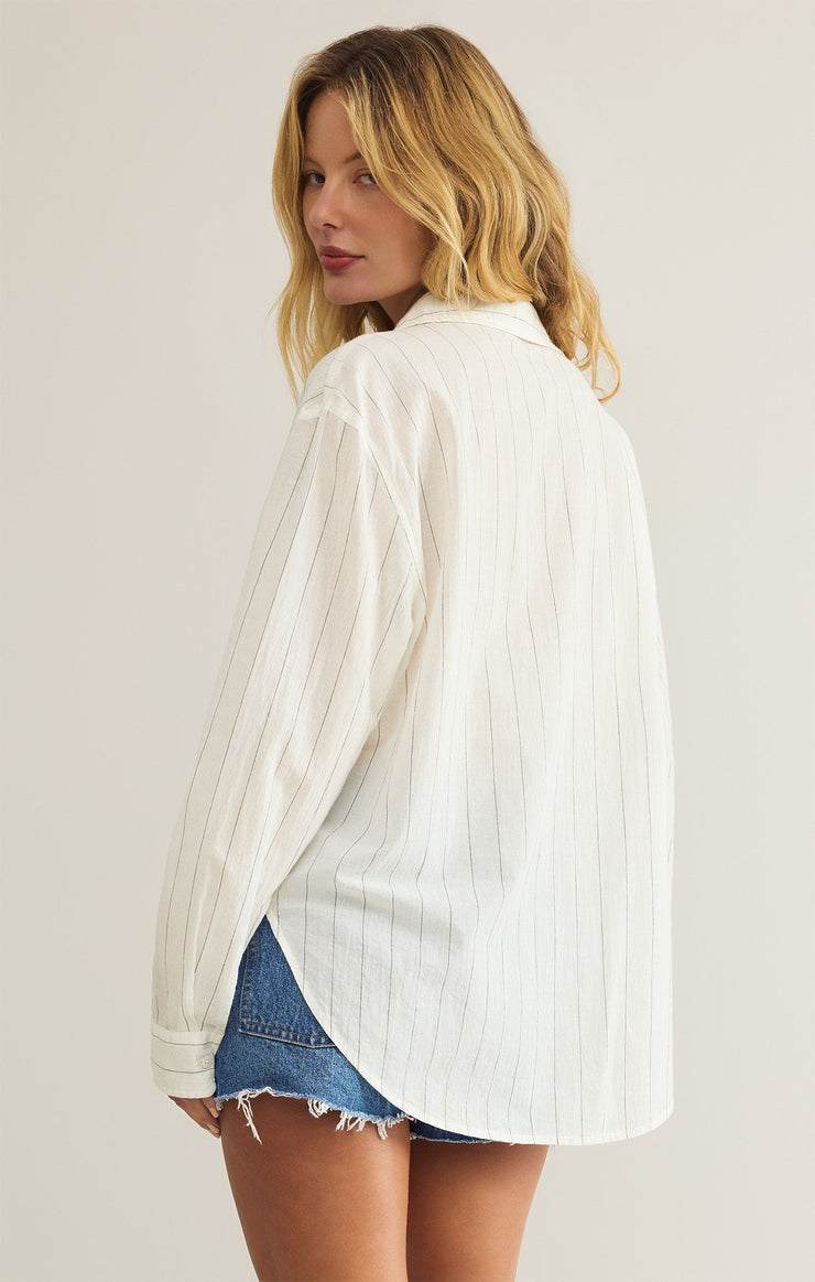 Seaport Striped Shirt in White