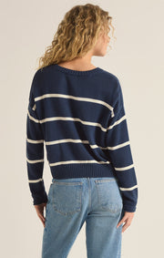 Z Supply Sienna Stripe Sweater in Midnight