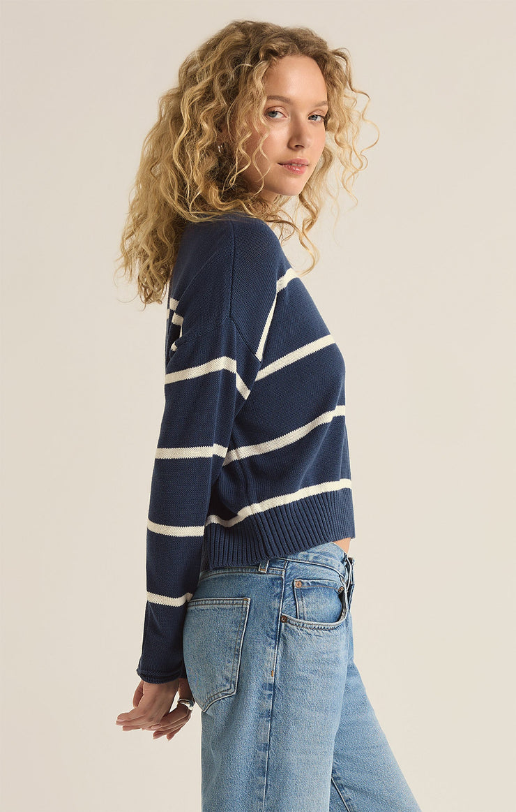 Z Supply Sienna Stripe Sweater in Midnight