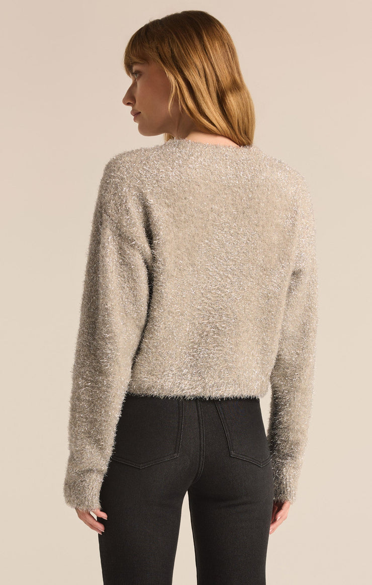 Tinseltown Cropped Sweater in Champagne