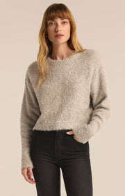 Tinseltown Cropped Sweater in Champagne