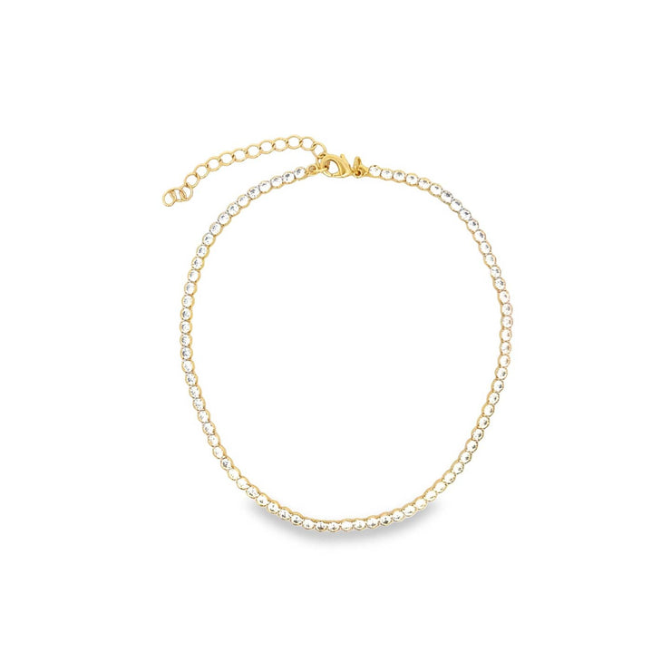 Round Stone Tennis Anklet