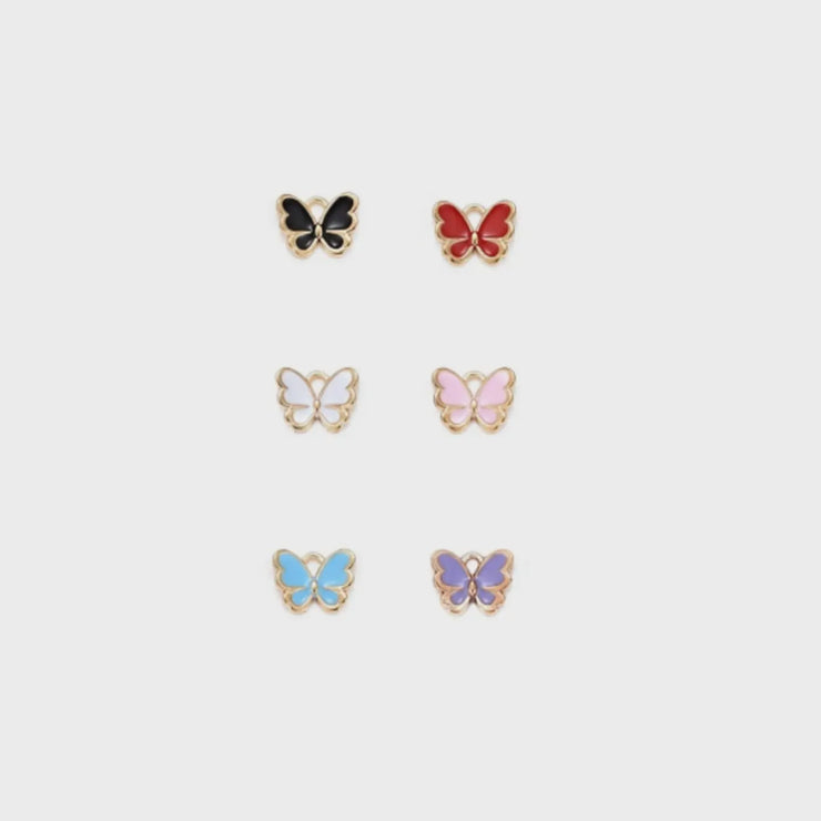 Dainty Butterfly Enamel Charm