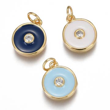 Enamel Circle Bling Charm