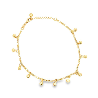 Dangly Beaded Charm Anklet