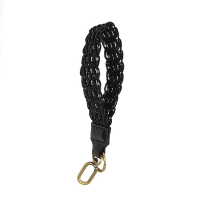 Easy Find Keychain - Black Braided Vegan Leather