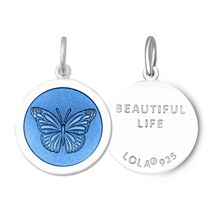 Lola Butterfly Pendant - Periwinkle Blue