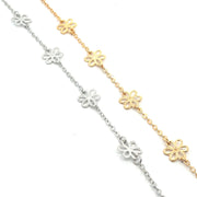 Textured Flower Anklet