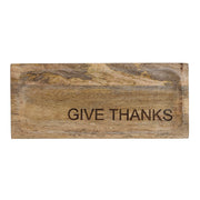 Give Thanks Mango Wood Board