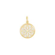 Lola Daisy Pendant - All Gold White