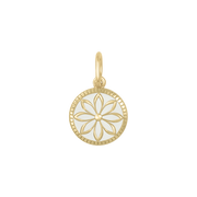 Lola Daisy Pendant - All Gold White