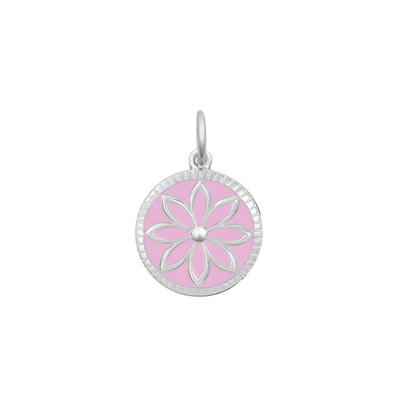 Lola Daisy Pendant - Silver & Pink