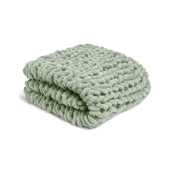 Invest in Rest Chunky Knit Throw Blanket