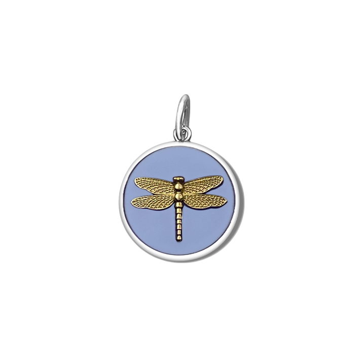 Lola Dragonfly Pendant - Gold Lavender