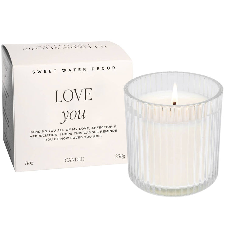 Love You Fluted Boxed Candle