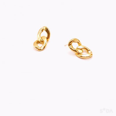 Double Link Stud Earrings