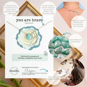 Soulku Luxe Amazonite Necklace for You are Brave