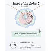 Soulku Happy Birthday Chalcedony Necklace