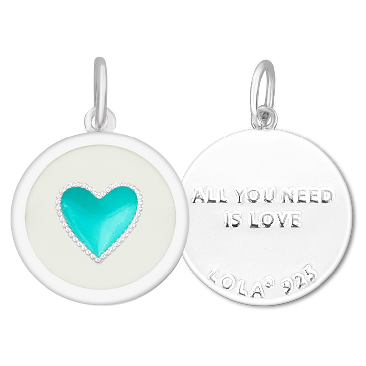 Lola Heart Pendant - Turquoise