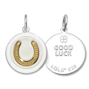 Lola Horse Shoe Pendant - Gold & Alpine White