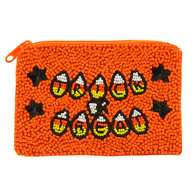 Trick or Treat Beaded Pouch