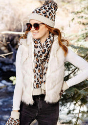 Fabulous Furs  Reversible Chevron Shortie Vest