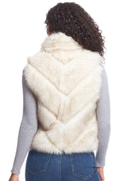 Fabulous Furs  Reversible Chevron Shortie Vest