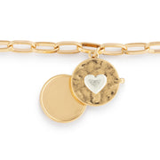 Love You Gold Locket Bracelet