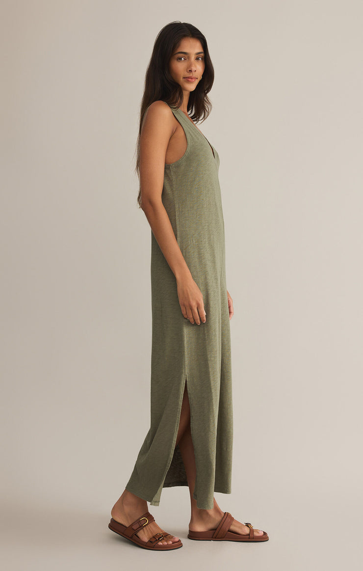 Z Supply Palisades Midi Dress in Avocado