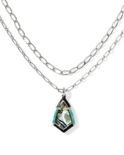 Kendra Scott Camry Abalone Enamel Frame Multi Strand Necklace