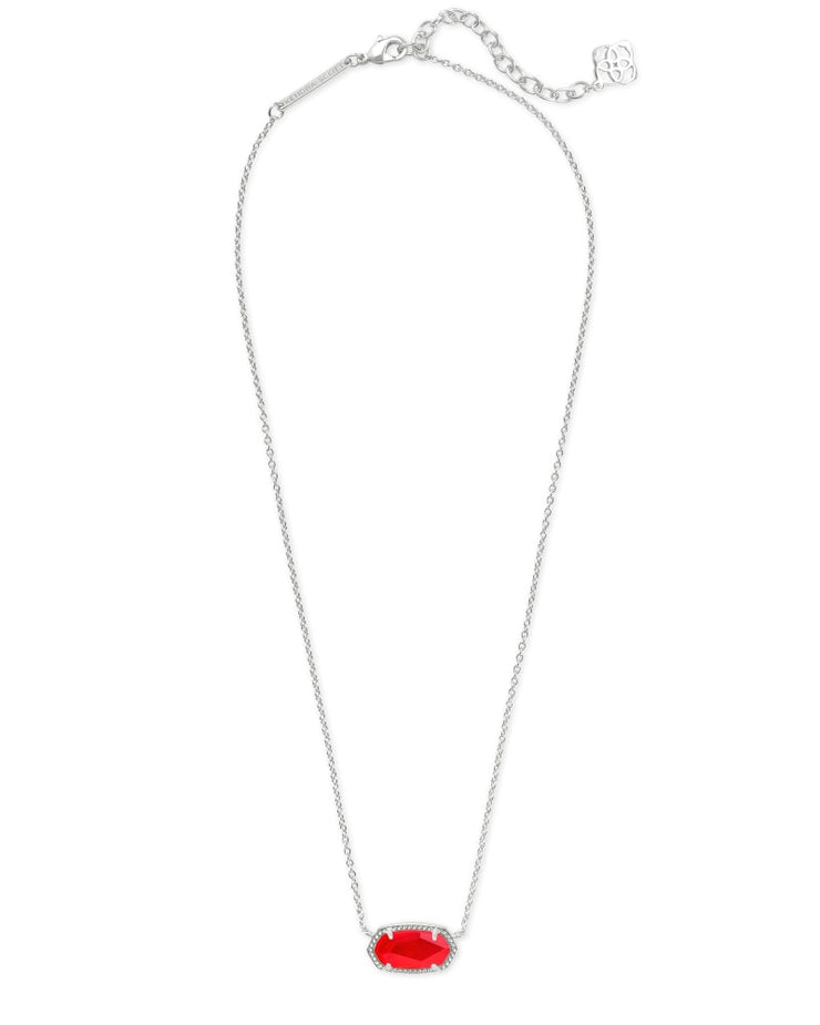 Kendra Scott Silver Red Illusion Elisa Necklace