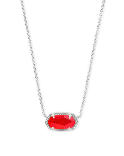 Kendra Scott Silver Red Illusion Elisa Necklace