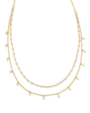 Kendra Scott Eve White Mix Multi Strand Necklace