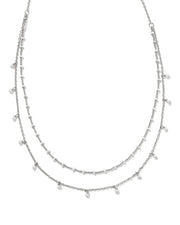 Kendra Scott Eve White Mix Multi Strand Necklace