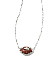 Kendra Scott Football Necklace in Orange Goldstone