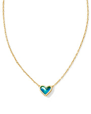 Kendra Scott Framed Ari Heart Mood Stone Pendant Necklace