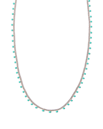 Kendra Scott Kelsey Silver Strand  Necklace - Turquoise