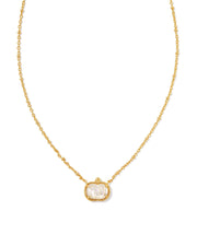 Kendra Scott Pumpkin Gold Necklace in Ivory Mother of Pearl