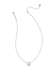 Kendra Scott Volleyball White Mother of Pearl Pendant Necklace